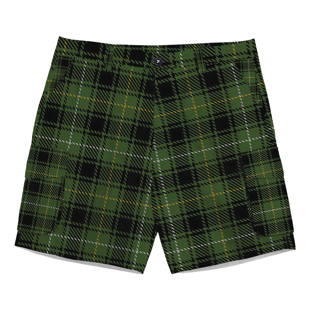 ScotsTee Shop Scottish McIver Hunting Tartan Plaid Cargo Shorts for Men