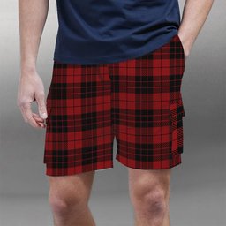 ScotsTee Shop Scottish McLeod of Raasay Tartan Plaid Cargo Shorts for Men