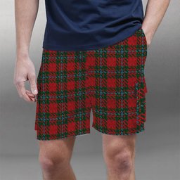 ScotsTee Shop Scottish Moray of Abercairney Tartan Plaid Cargo Shorts for Men