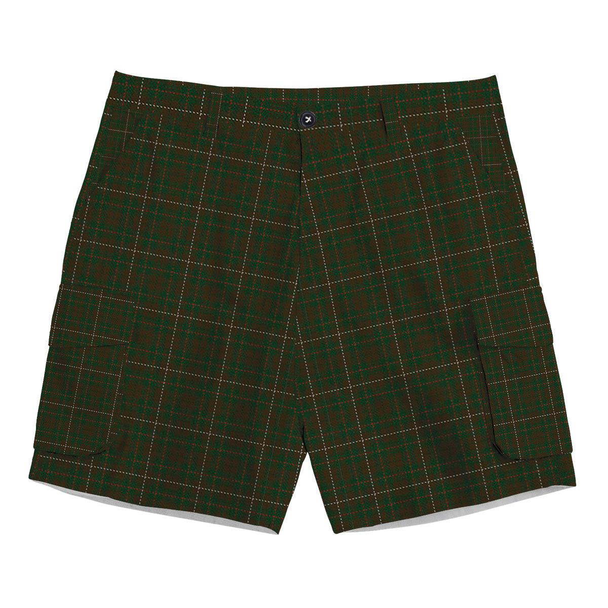 ScotsTee Shop Scottish McKinnon Hunting Tartan Plaid Cargo Shorts for Men