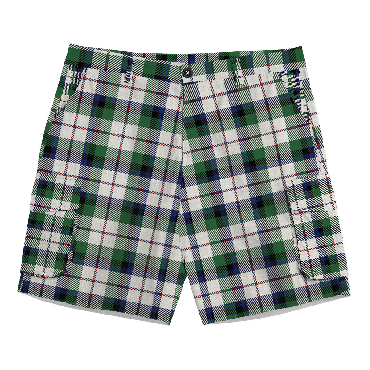 ScotsTee Shop Scottish McNaughton Dress Modern Tartan Plaid Cargo Shorts for Men