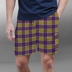 ScotsTee Shop Scottish Sheena Christie Commemorative Tartan Plaid Cargo Shorts for Men