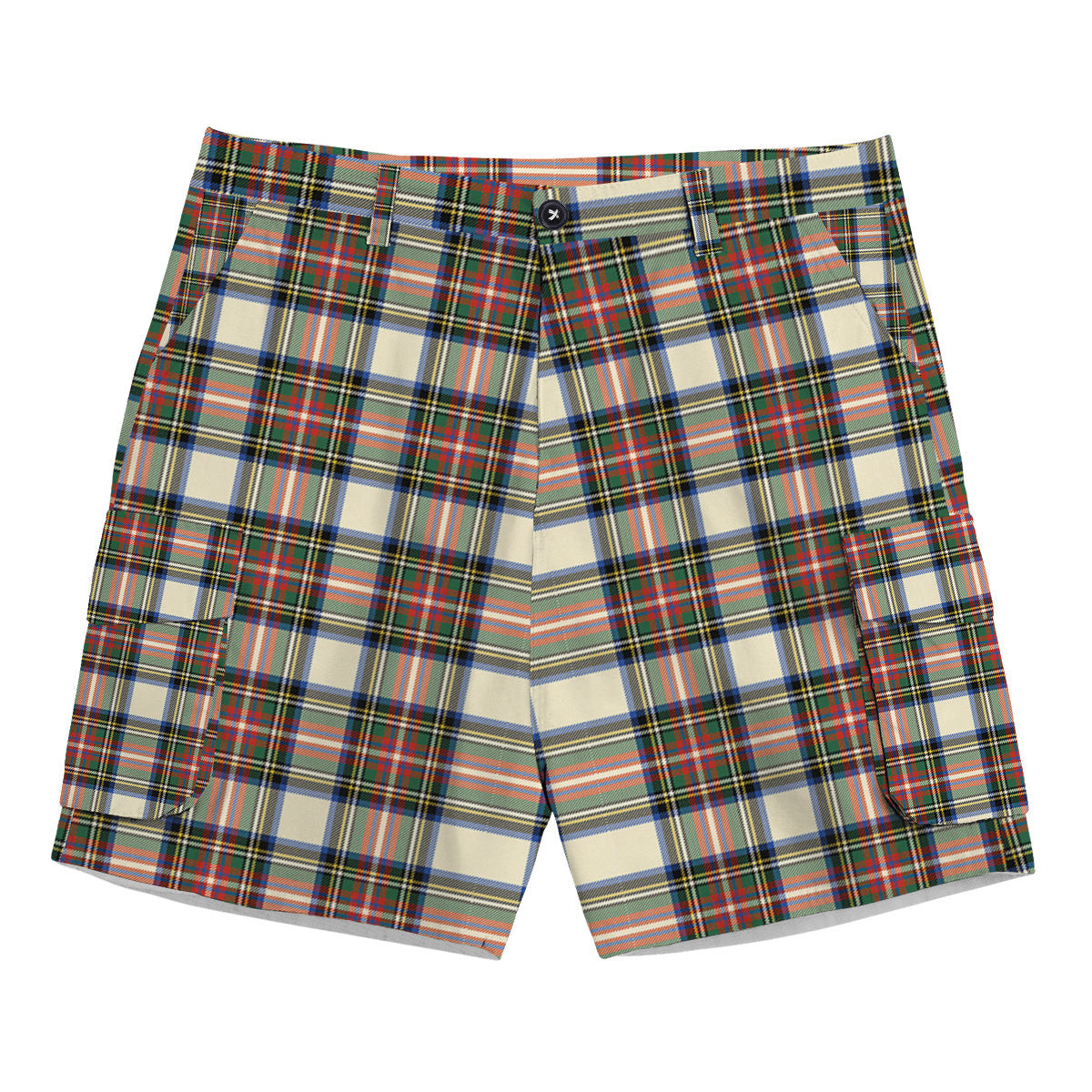 ScotsTee Shop Scottish Stewart Dress Ancient SC Tartan Plaid Cargo Shorts for Men
