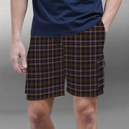 ScotsTee Shop Scottish Rutherford Simon Travis Alan Hunting Tartan Plaid Cargo Shorts for Men