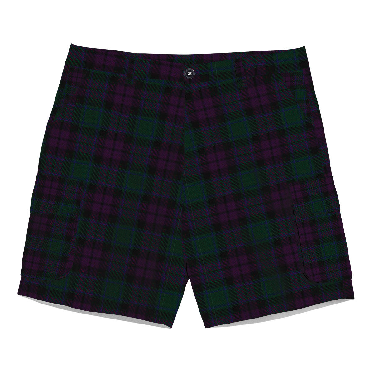 ScotsTee Shop Scottish MacArthur of Milton Hunting Tartan Plaid Cargo Shorts for Men