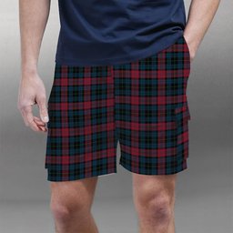 ScotsTee Shop Scottish Lindsay-McGee Modern Clan Tartan Plaid Cargo Shorts for Men