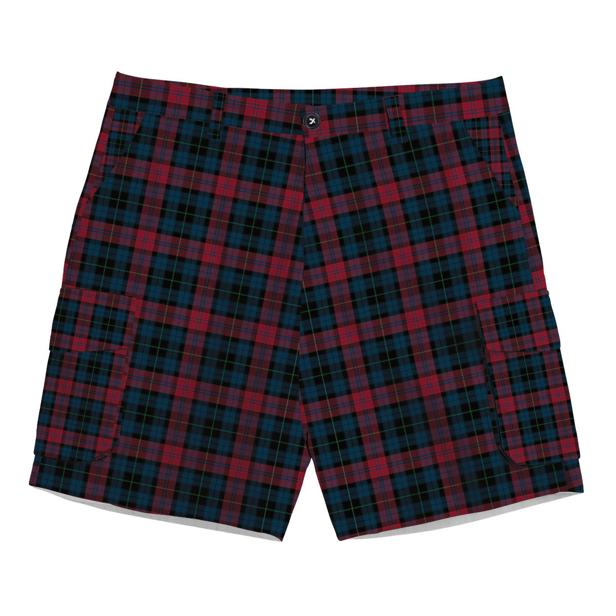 ScotsTee Shop Scottish Lindsay-McGee Modern Clan Tartan Plaid Cargo Shorts for Men