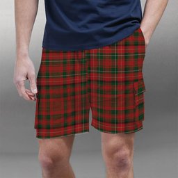 ScotsTee Shop Scottish MacDonald of Staffa 2 Tartan Plaid Cargo Shorts for Men