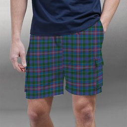 ScotsTee Shop Scottish Pitcairn Heritage Hunting Tartan Plaid Cargo Shorts for Men