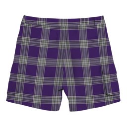 ScotsTee Shop Scottish Menzies Mauve and White Tartan Plaid Cargo Shorts for Men