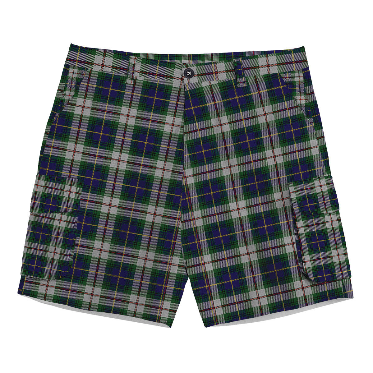 ScotsTee Shop Scottish McLeod Of Californian Tartan Plaid Cargo Shorts for Men