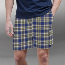 ScotsTee Shop Scottish Livingstone Dress Modern Tartan Plaid Cargo Shorts for Men