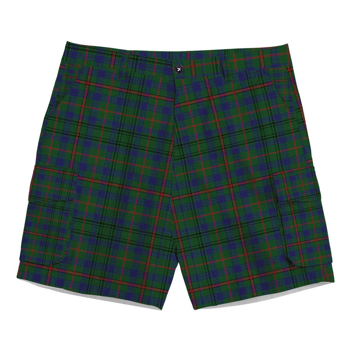 ScotsTee Shop Scottish Moncreiffe of Atholl Tartan Plaid Cargo Shorts for Men