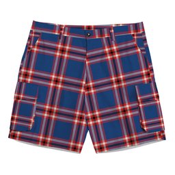 ScotsTee Shop Scottish Laing of Archiestown Modern Tartan Plaid Cargo Shorts for Men