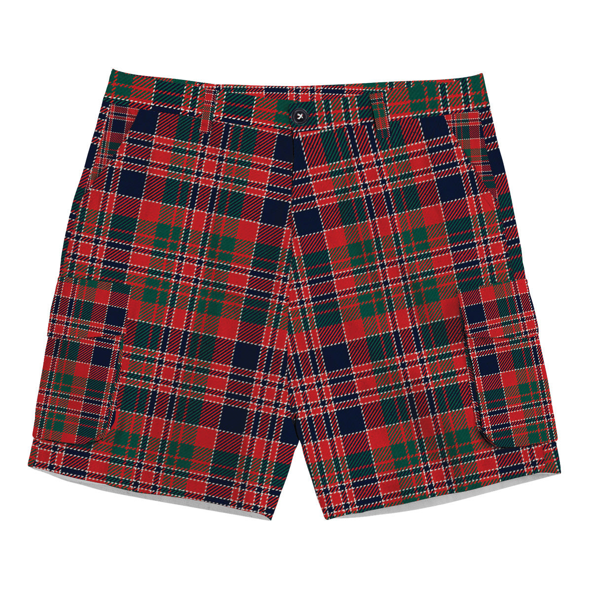 ScotsTee Shop Scottish McDonald of Boisdale Modern Tartan Plaid Cargo Shorts for Men