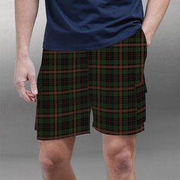 ScotsTee Shop Scottish Pilette of Kinnear Tartan Plaid Cargo Shorts for Men