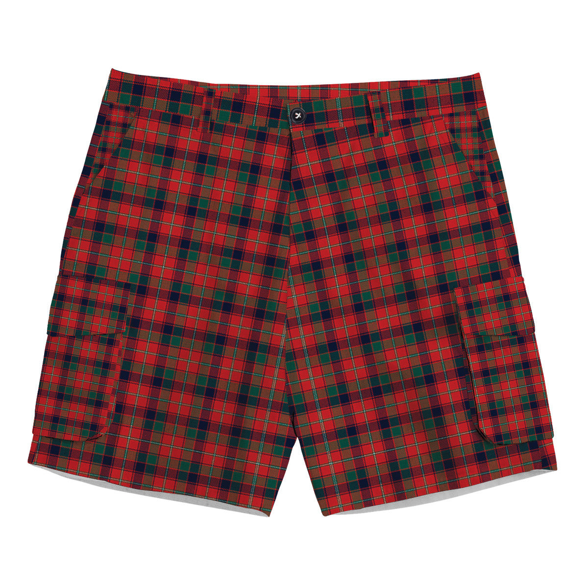 ScotsTee Shop Scottish Robertson White line New Modern Tartan Plaid Cargo Shorts for Men