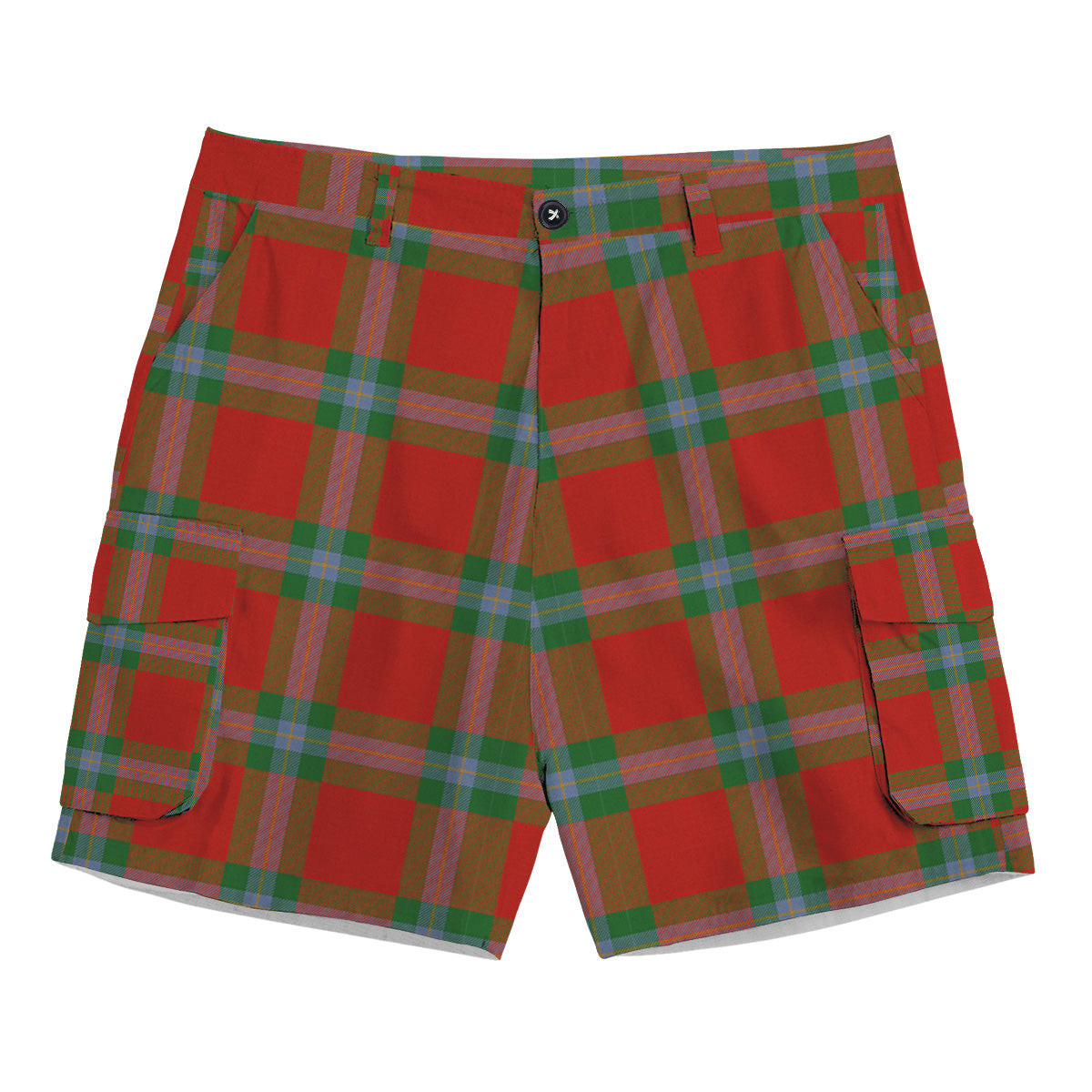 ScotsTee Shop Scottish McLaine of Loch Buie Ancient Tartan Plaid Cargo Shorts for Men
