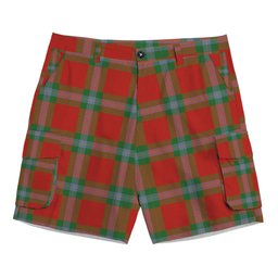 ScotsTee Shop Scottish McLaine of Loch Buie Ancient Tartan Plaid Cargo Shorts for Men