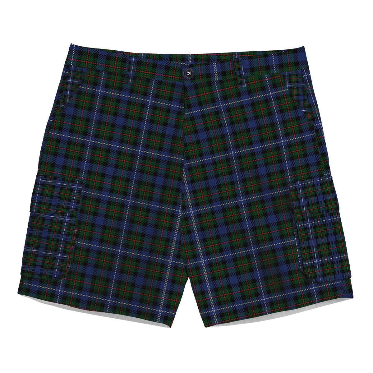ScotsTee Shop Scottish Robertson Hunting 2 Tartan Plaid Cargo Shorts for Men