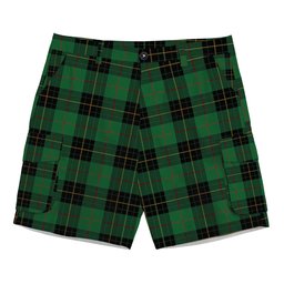 ScotsTee Shop Scottish McArthur-Fox Hunting Ancient Tartan Plaid Cargo Shorts for Men