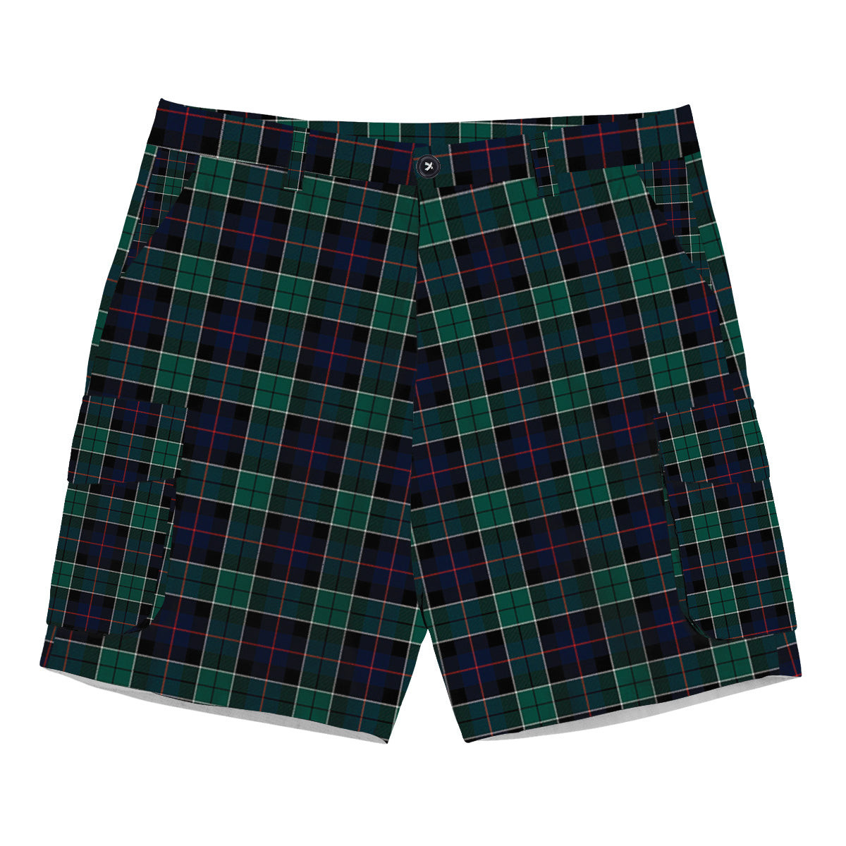 ScotsTee Shop Scottish Leslie Hunting Modern Tartan Plaid Cargo Shorts for Men