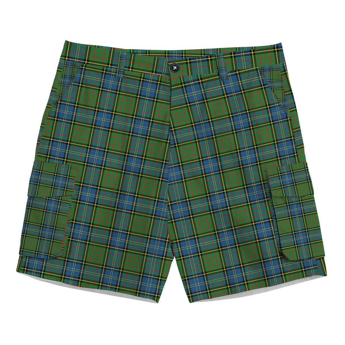 ScotsTee Shop Scottish MacMillan Hunting Ancient Tartan Plaid Cargo Shorts for Men