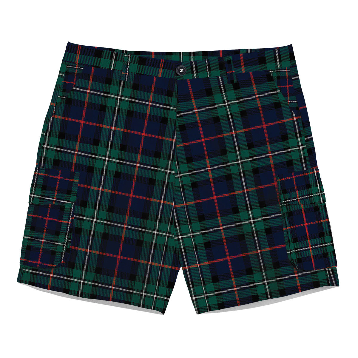 ScotsTee Shop Scottish McPhail Hunting Modern Tartan Plaid Cargo Shorts for Men