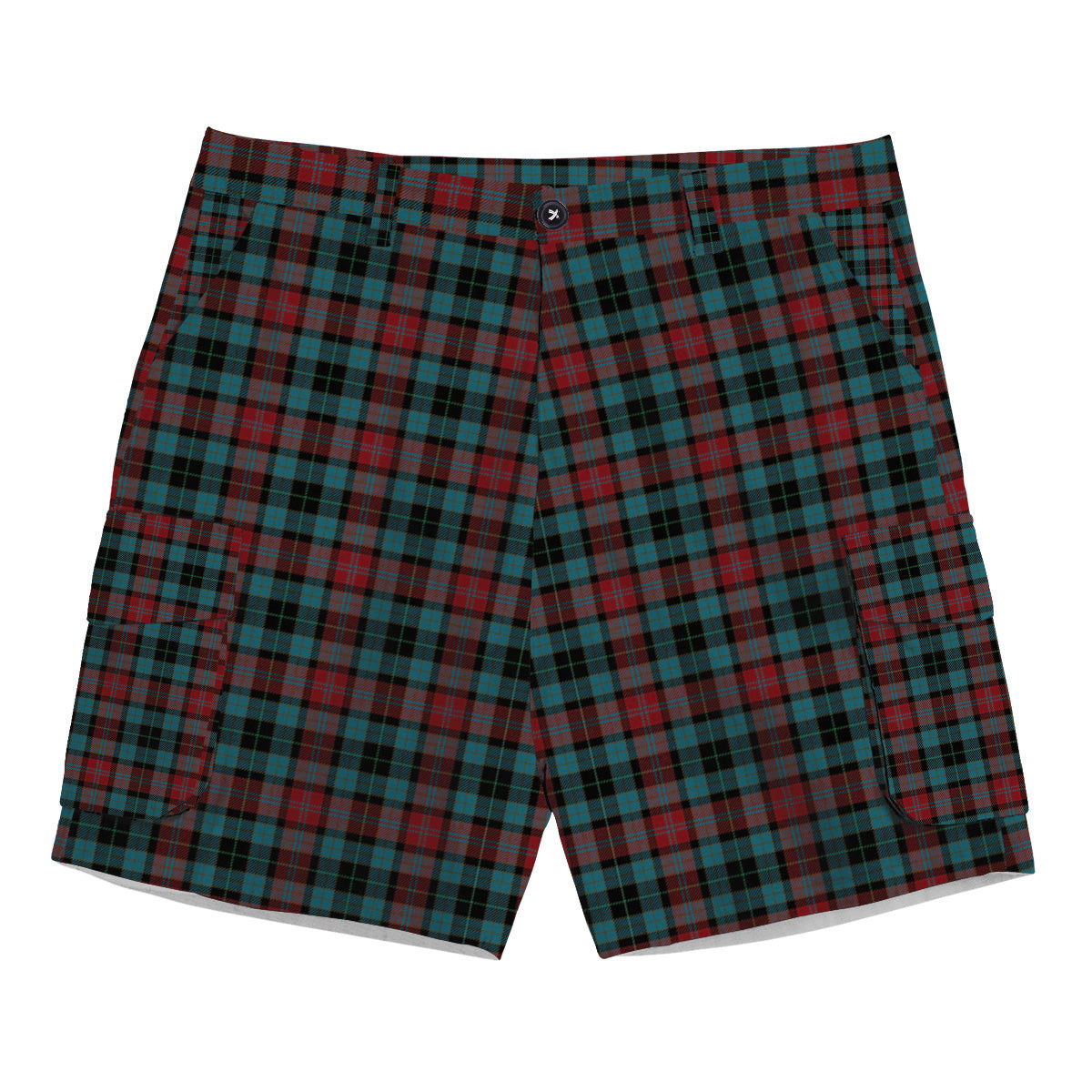 ScotsTee Shop Scottish Lindsay-McGee Ancient Clan Tartan Plaid Cargo Shorts for Men