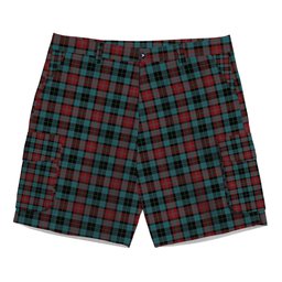 ScotsTee Shop Scottish Lindsay-McGee Ancient Clan Tartan Plaid Cargo Shorts for Men