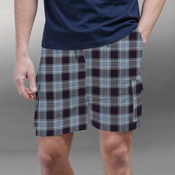 ScotsTee Shop Scottish Royal Canadian Air Force Tartan Plaid Cargo Shorts for Men
