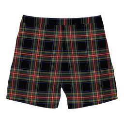 ScotsTee Shop Scottish Stewart Black Modern Tartan Plaid Cargo Shorts for Men