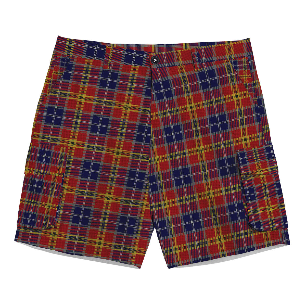 ScotsTee Shop Scottish Lermontov Tartan Plaid Cargo Shorts for Men