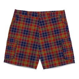 ScotsTee Shop Scottish Lermontov Tartan Plaid Cargo Shorts for Men