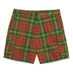 ScotsTee Shop Scottish MacDonald of Kingsburgh Modern Tartan Plaid Cargo Shorts for Men