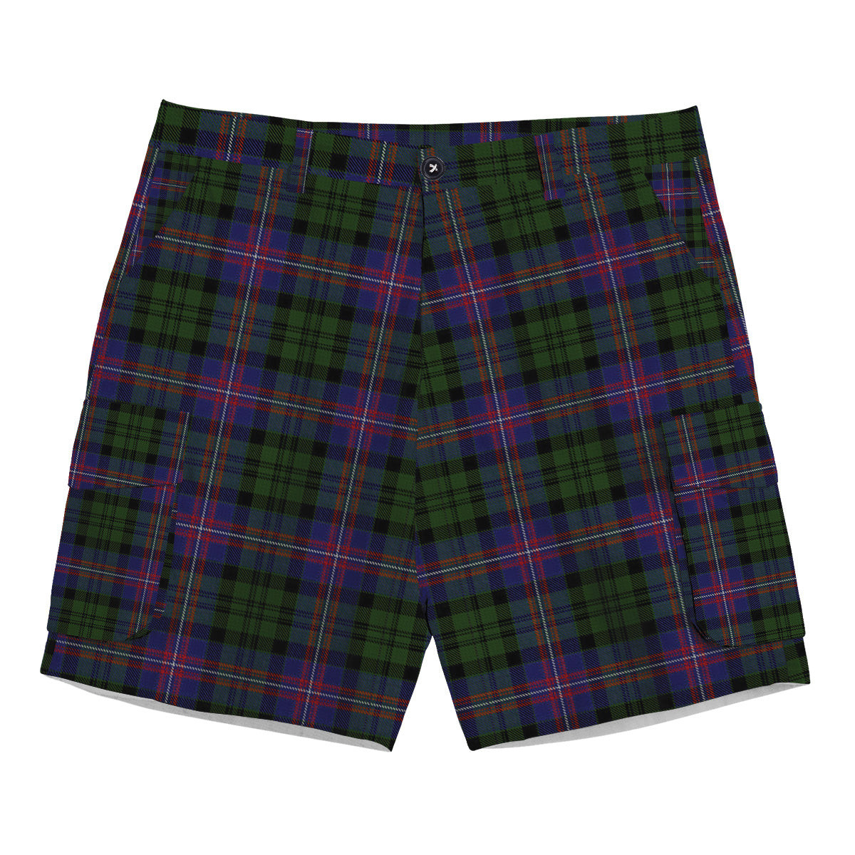 ScotsTee Shop Scottish MacNeil of Colonsay 2 Tartan Plaid Cargo Shorts for Men