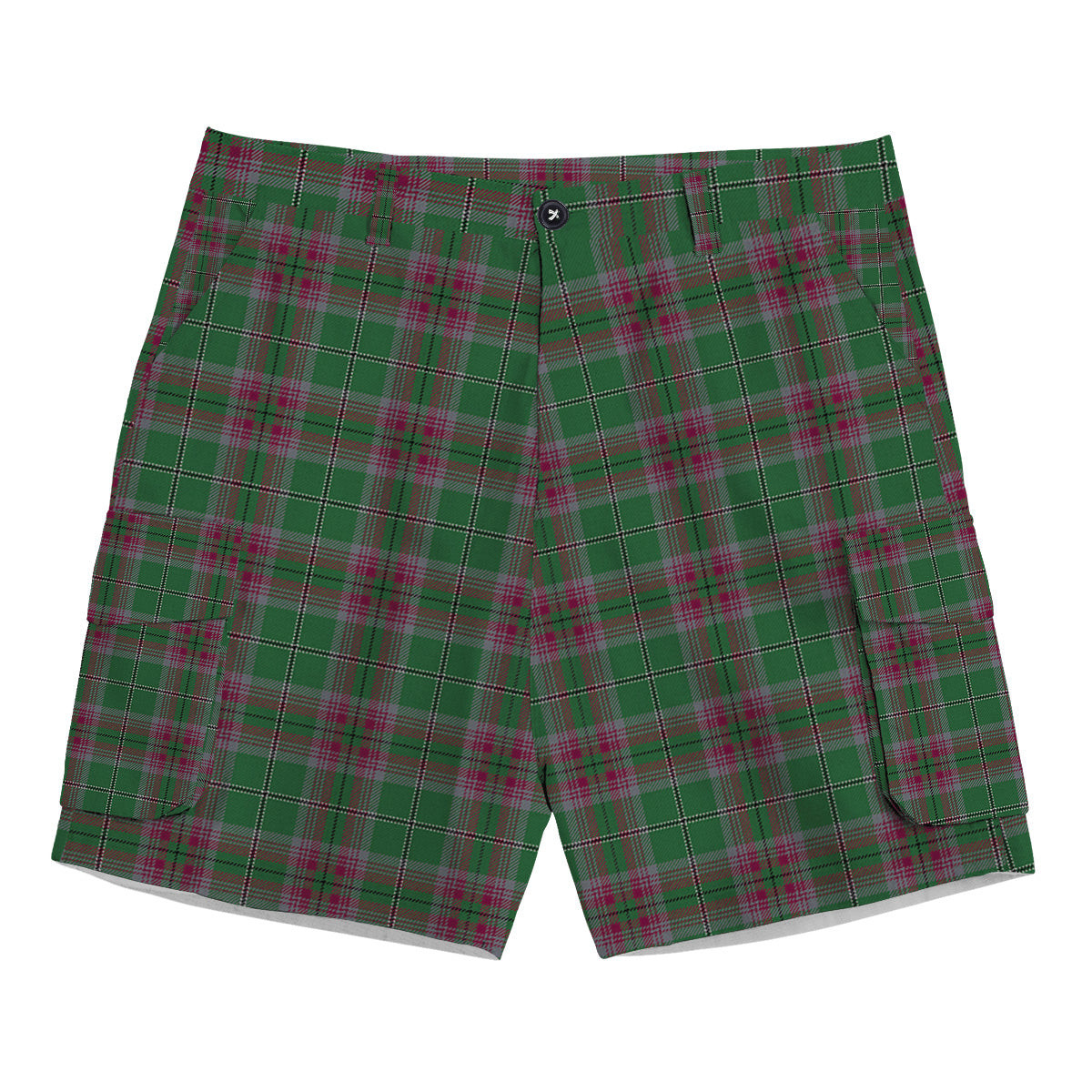 ScotsTee Shop Scottish Gray Hunting Modern Tartan Plaid Cargo Shorts for Men