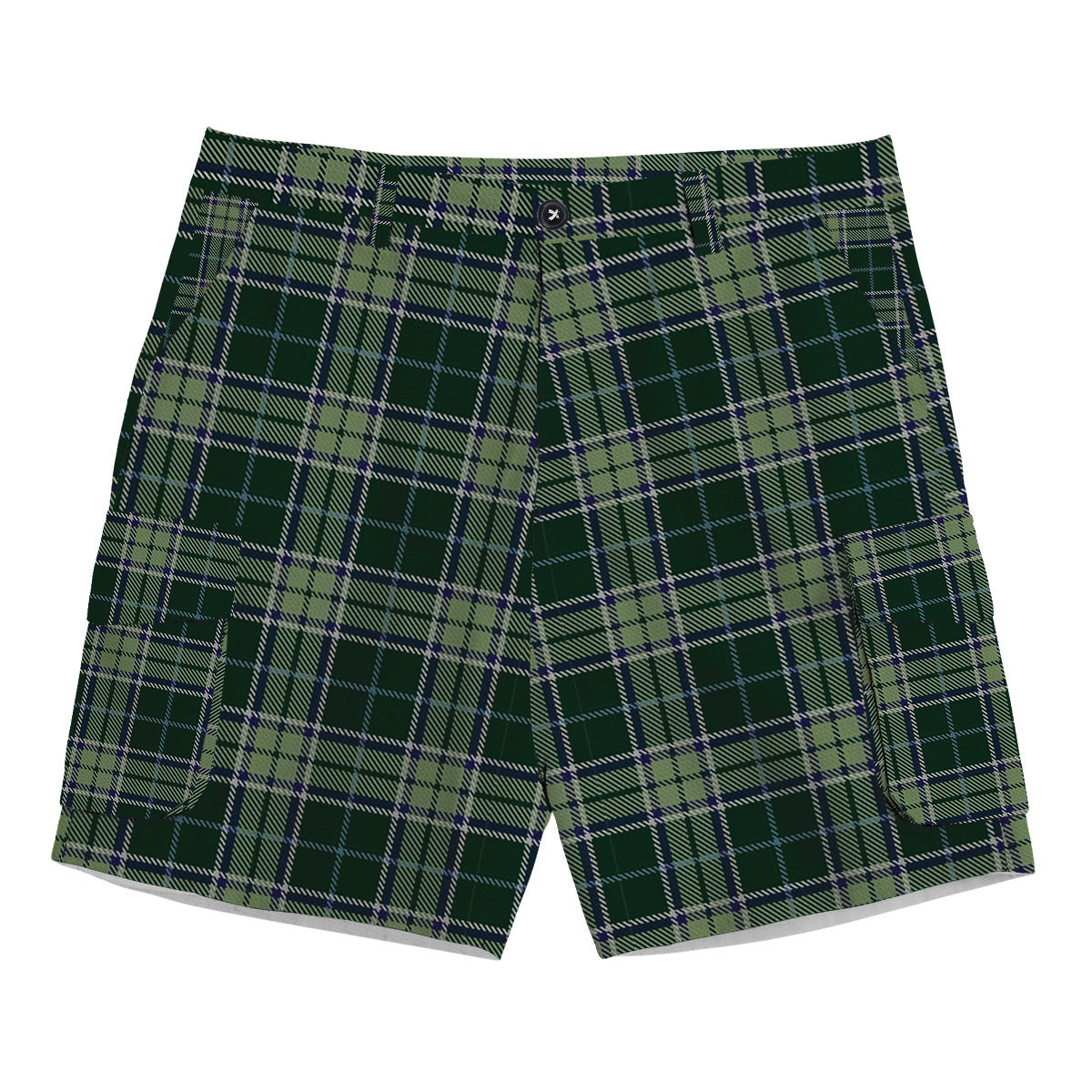 ScotsTee Shop Scottish Manx Ellan Vannin Tartan Plaid Cargo Shorts for Men