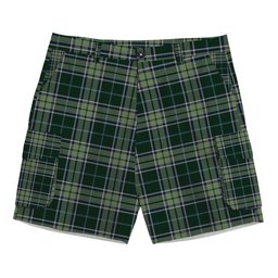 ScotsTee Shop Scottish Manx Ellan Vannin Tartan Plaid Cargo Shorts for Men