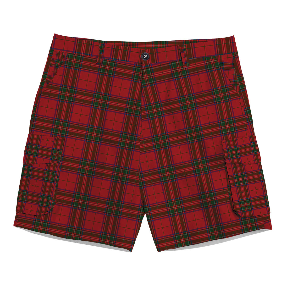ScotsTee Shop Scottish Stewart of Rothesay 2 Tartan Plaid Cargo Shorts for Men