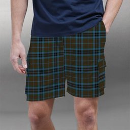 ScotsTee Shop Scottish Thompson Hunting Tartan Plaid Cargo Shorts for Men