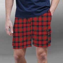 ScotsTee Shop Scottish Robertson Modern Clan Tartan Plaid Cargo Shorts for Men