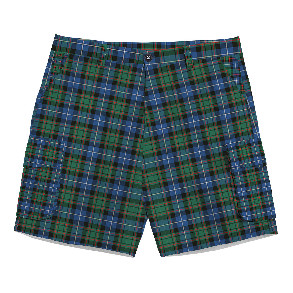 ScotsTee Shop Scottish McRae Hunting Ancient Tartan Plaid Cargo Shorts for Men