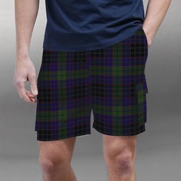 ScotsTee Shop Scottish Lumsden Hunting Tartan Plaid Cargo Shorts for Men