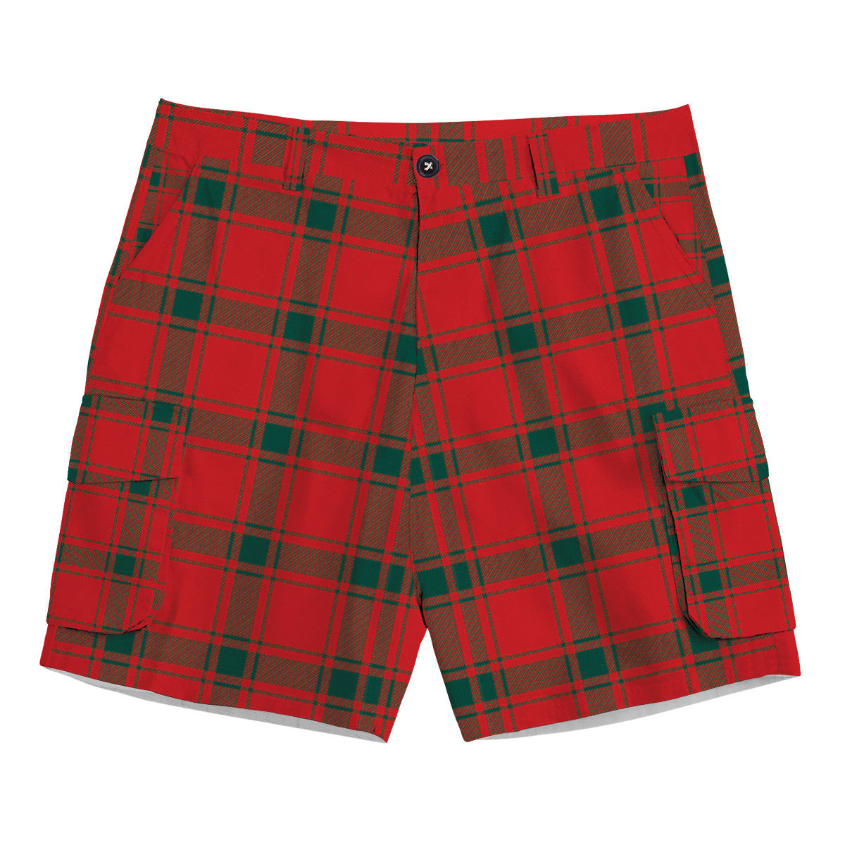 ScotsTee Shop Scottish McDonald of Sleat Modern Tartan Plaid Cargo Shorts for Men