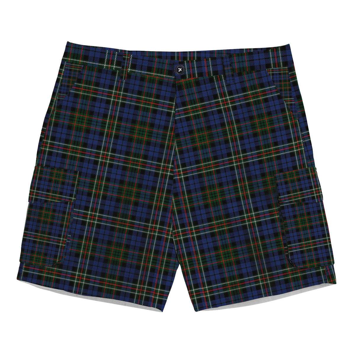 ScotsTee Shop Scottish MacRae Hunting 4 Tartan Plaid Cargo Shorts for Men