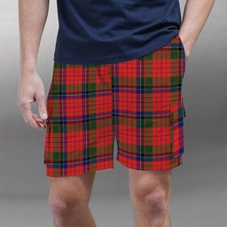 ScotsTee Shop Scottish McNicol of Scorrybreac Tartan Plaid Cargo Shorts for Men