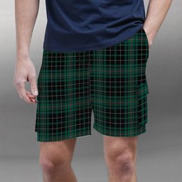 ScotsTee Shop Scottish McAulay Hunting Modern Tartan Plaid Cargo Shorts for Men