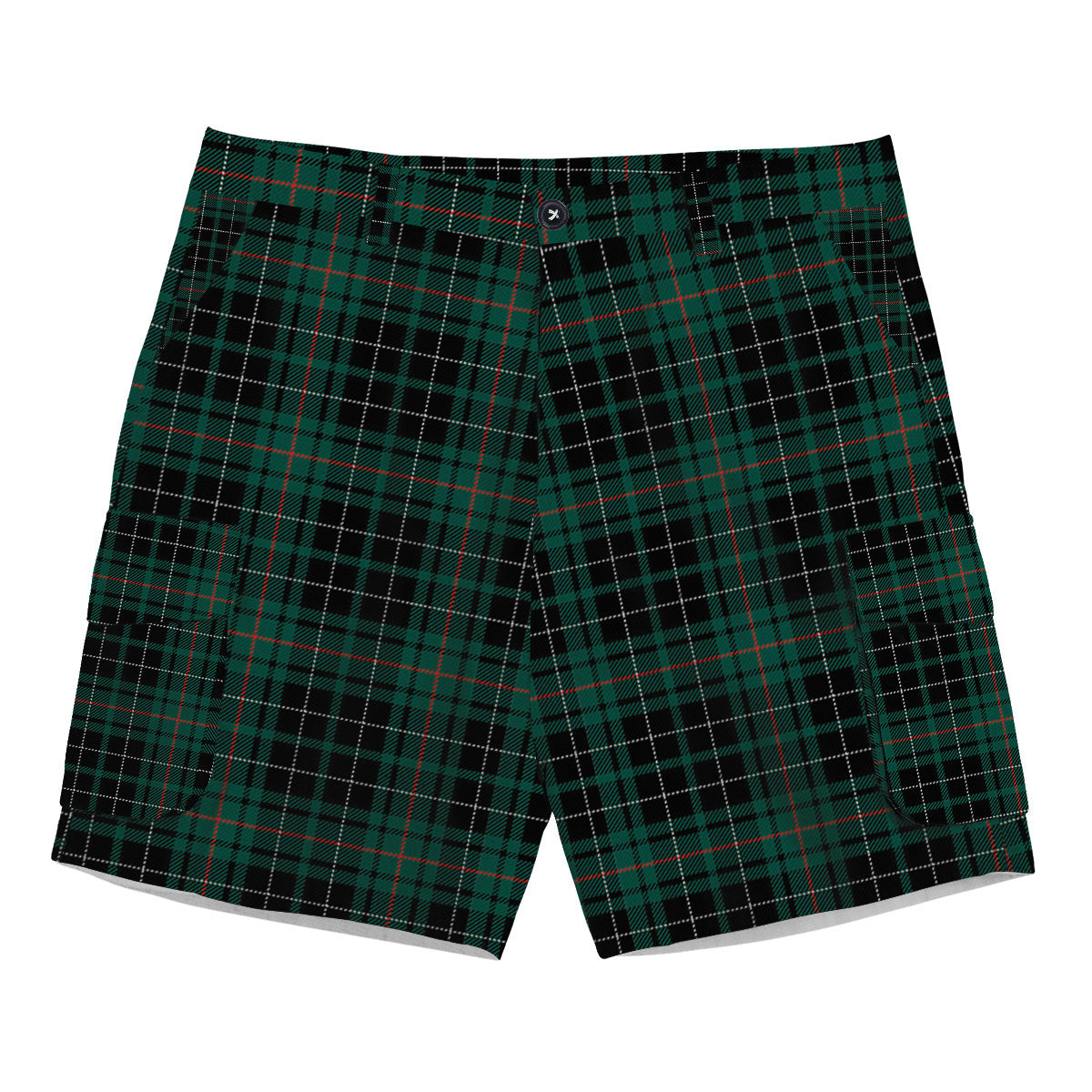 ScotsTee Shop Scottish McAulay Hunting Modern Tartan Plaid Cargo Shorts for Men