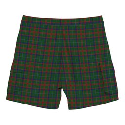 ScotsTee Shop Scottish Shaw of Tordarroch Green Hunting Tartan Plaid Cargo Shorts for Men
